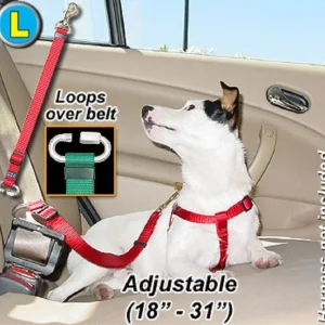 Seat Belt Tether for your pet/dog in the car - Large - PTST1 - Black