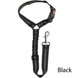 Dog Seat Belt for Car 2-In-1 Adjustable-Length Bungee Tether 1PCS