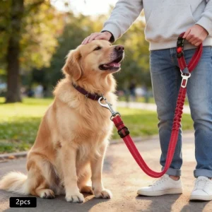 Adjustable Dog Car Seat Belt, Pet Safety Seatbelt Harness for Vehicle Travel